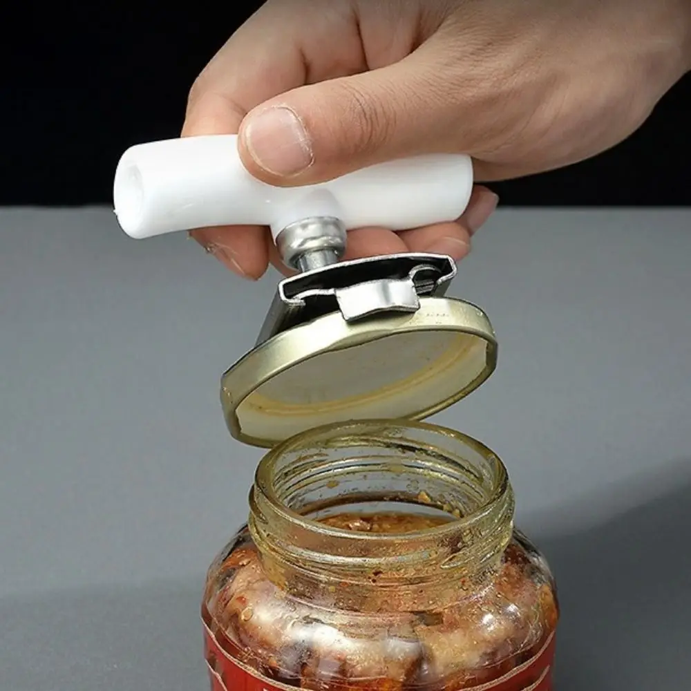 

Professional Stainless Steel Manual Can Opener Non-Slip Multi-function Bottle Lid Opener Adjustable Rotating Jar Opener Kitchen