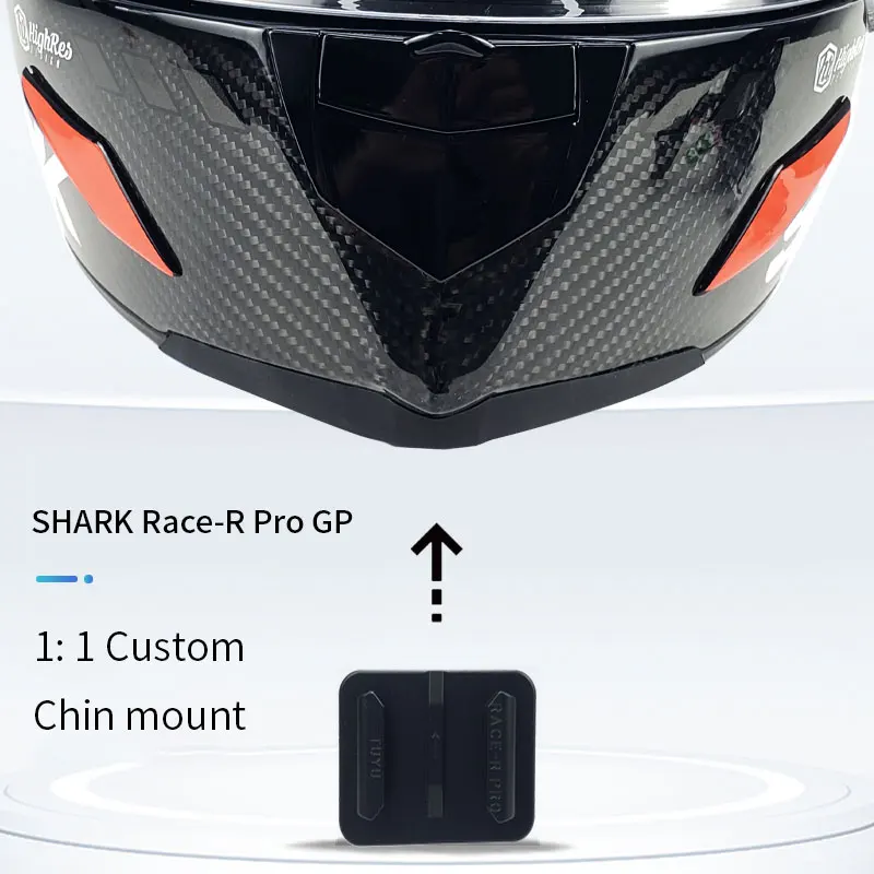 Shark Race R Pro GP Helmet Custom Aluminium Chin Mount for GoPro Hero 12 11 10 9 Insta360 X4 X3 Ace pro DJI Action 3 4 5 Camera