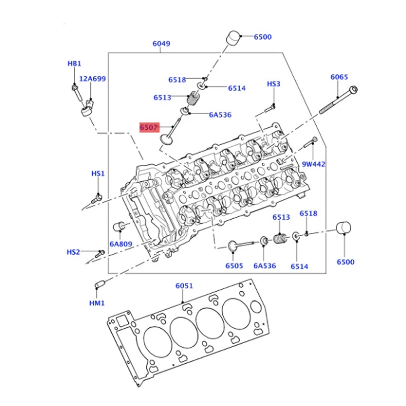 LR010863 AJ811551 Valve - inlet La nd Ro ve r