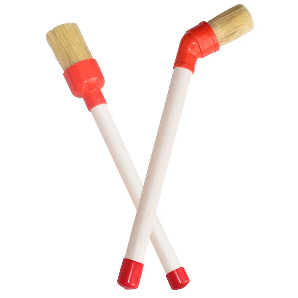 2Pcs Compact Tire Grease Brush for Car Wheel Maintenance High Density Bristles Portable Tool for Daily Use on The Go