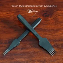 YORKSHINE French Style Leather Tapping Method Punching Claw, 2.7/3.0/3.38/3.85MM SKD11 Mold Steel Hand DIY Leather Punching Tool