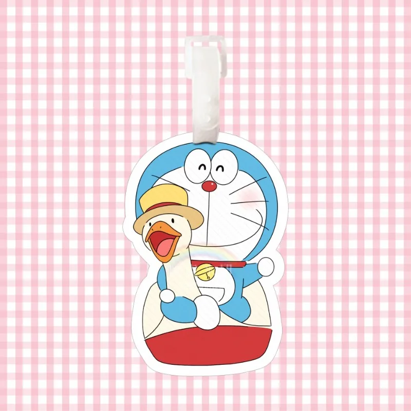 Doraemon Cute Cartoon Luggage Tag Nobita Nobi Anime Creative Outdoor Travel Backpack Pendant Fashion Trend Keychain Hanging Tag