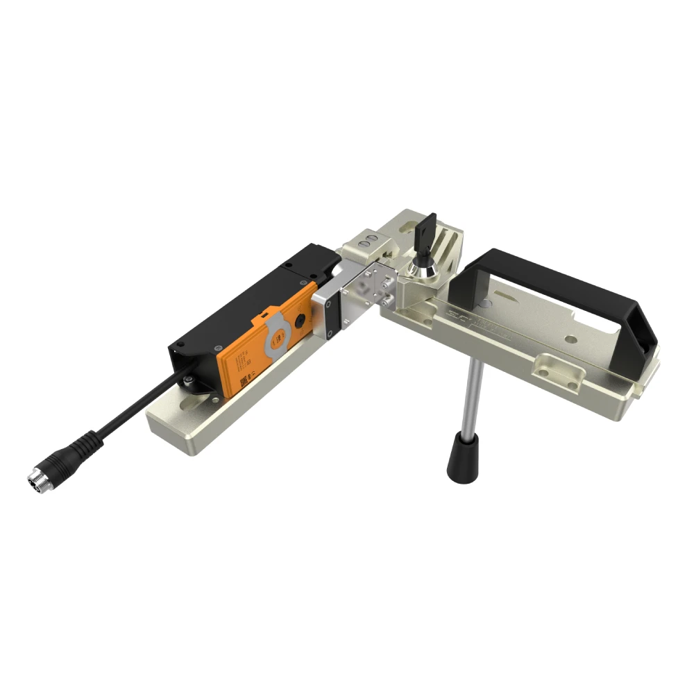 Slide with identification switch, limit switch for factory fences