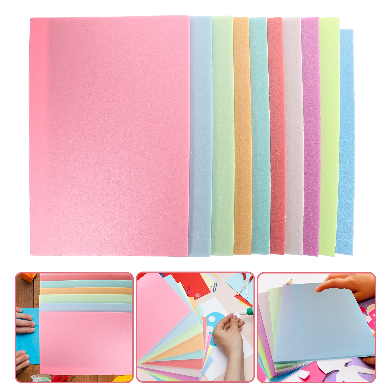 10 Sheets Foam Paper Blow Molded Cardboard Diy Foams Project Handmade Materials Drawing Pad for Kids Reading Writing Toy Child