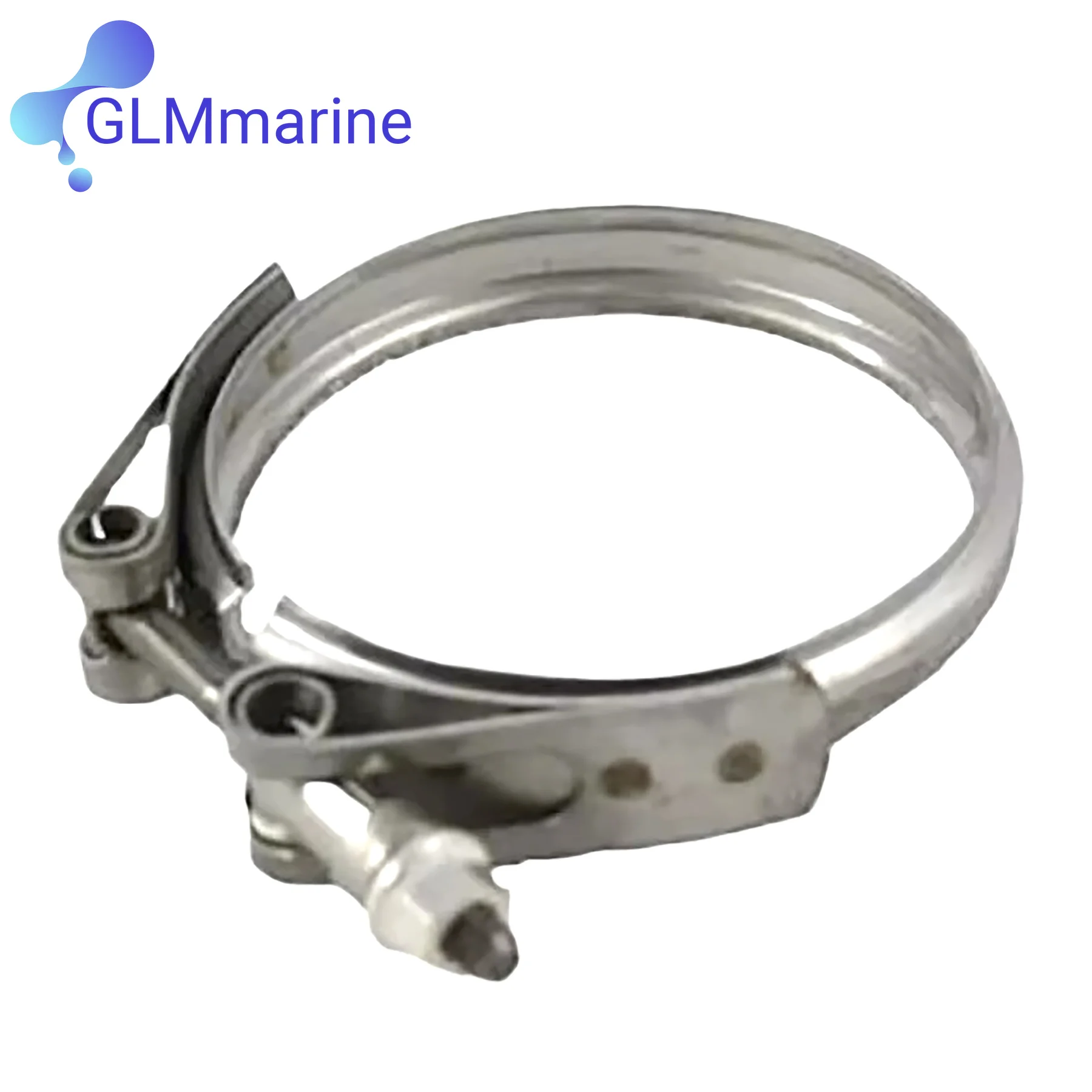 2 Pcs Exhaust Clamps Compatible with Volvo Penta 30 31 32 40 41 42 43 44 300 D4 Series Marine Engine OEM 21325765 Pipe Clamp