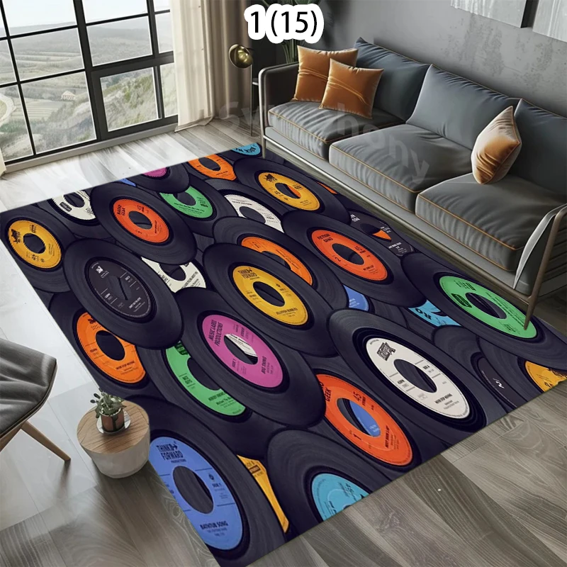 Commercial Vinyl Printing Machine - Vintage Colorful LP Vinyl Record Collage