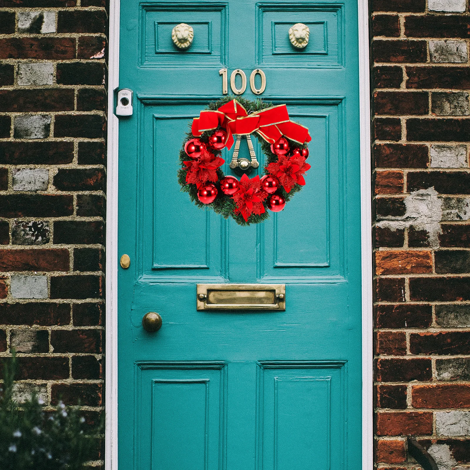 

1Pcs Christmas Wreath Hanging Decor Beautiful Xmas Garland Festive Home Garden Yard Party Ornament Photo Prop Christmas Garland