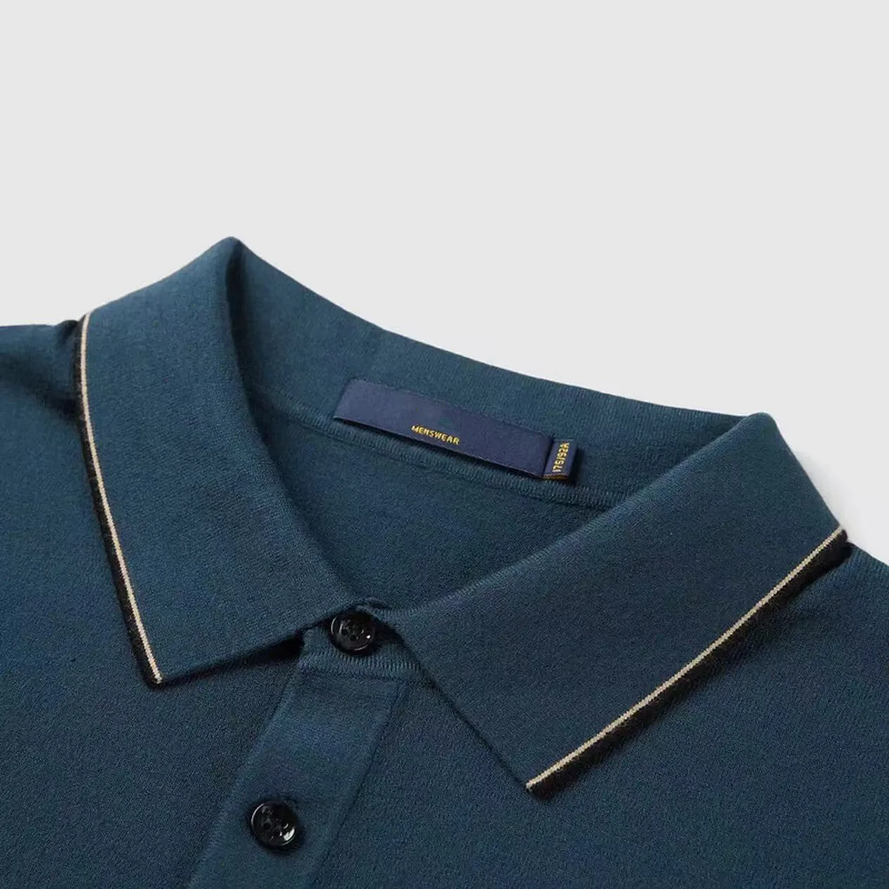 Goldberg Мужской вязаный свитер Long Sve Slim Fit с тонким воротником и принтом, повседневная одежда из смеси полиэстера, осенняя одежда