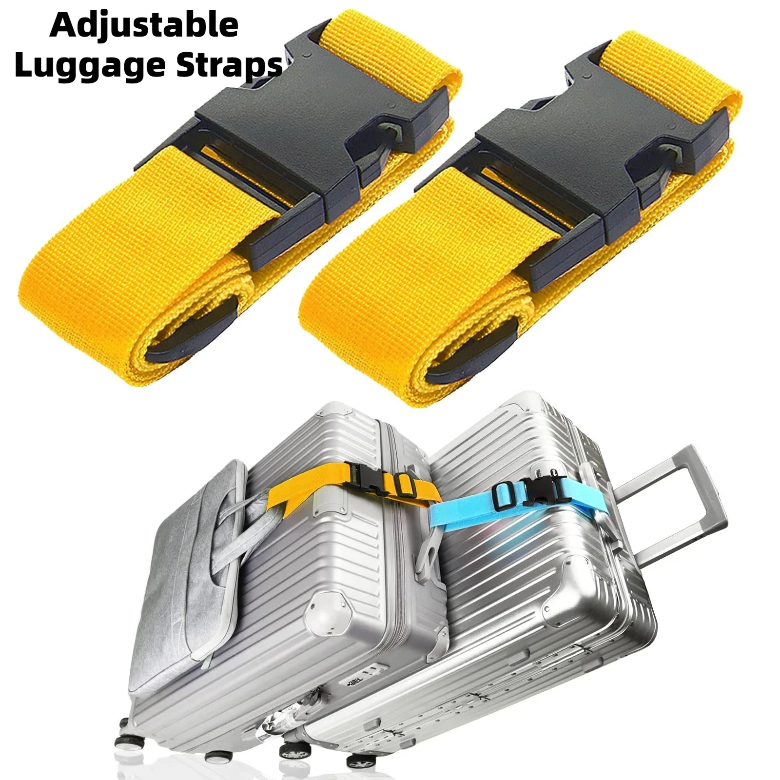 Travel Luggage Strap Adjustable Password Lock Packing Belt Baggage Secure Lock Anti-theft Luggage Strap Bundling Belt Packing