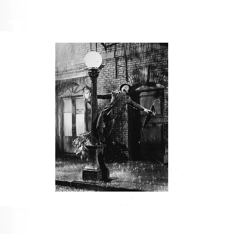 SINGING IN THE RAIN Classic Movie, Art Print Canvas Poster, Living Room Decor, Home Wall Picture