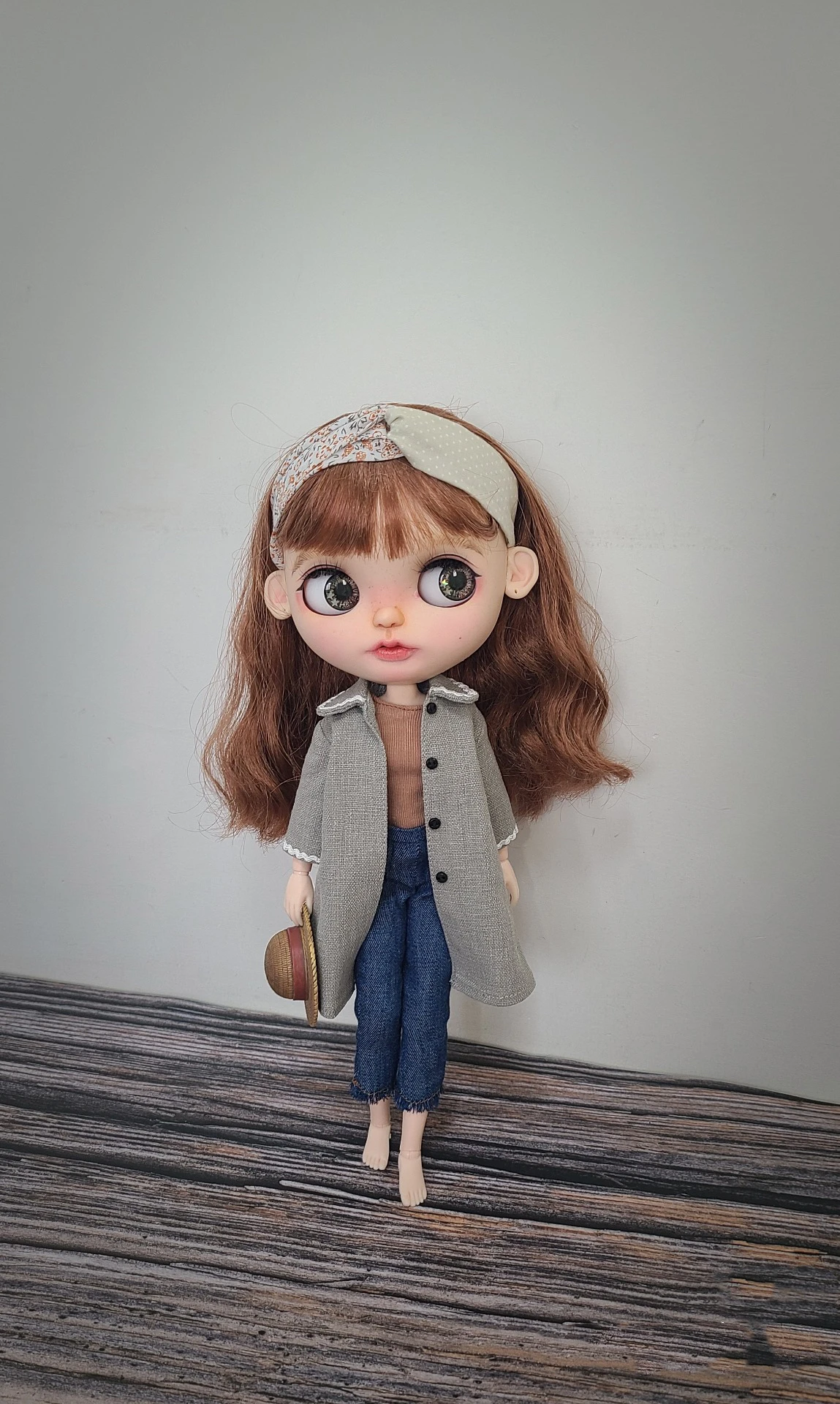 

（One month reservation）BJD Blythe Clothes Windbreaker jeans 1/6 30cm Dolls (Fit for Pullip,Ob24, Licca)