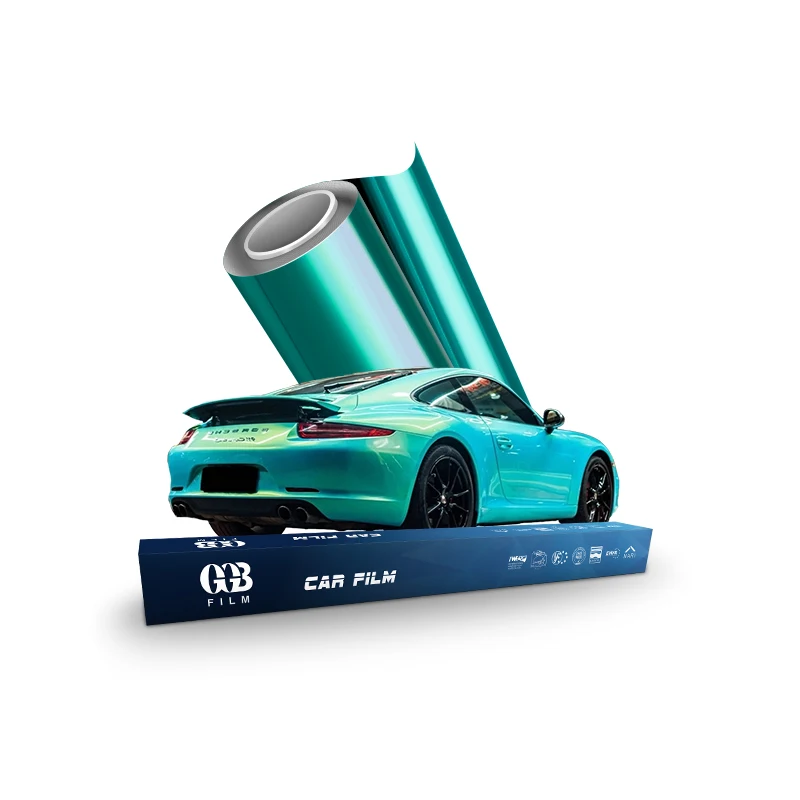 초색상 무광 자동차 랩 비닐 자가 접착 PET 색상 변색 바디 코팅 광택 TPU 색상 변경 필름
