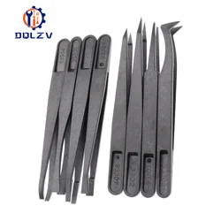 Anti-Static Plastic Tweezers ESD Curved Straight Forceps Electronic PCB Repair Hand Tools Tweezers