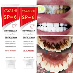 Pasta de dientes probiótica SP-6 blanqueamiento dental eliminar manchas de placa blanqueador de dientes amarillo higiene bucal aliento limpio fresco 2024