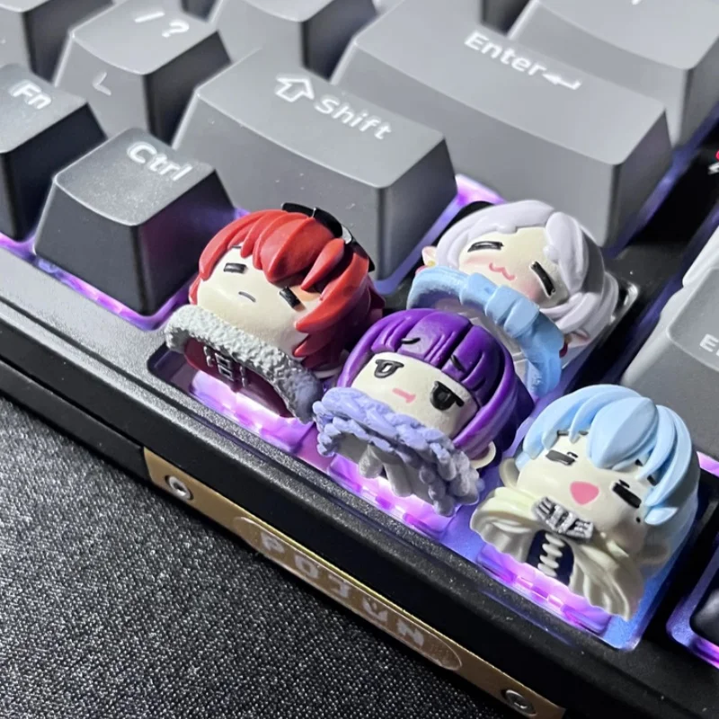 Frieren além do fim da jornada anime temático keycap esc teclado mecânico keycaps cereja r4 resina frieren himmel jogo chave boné