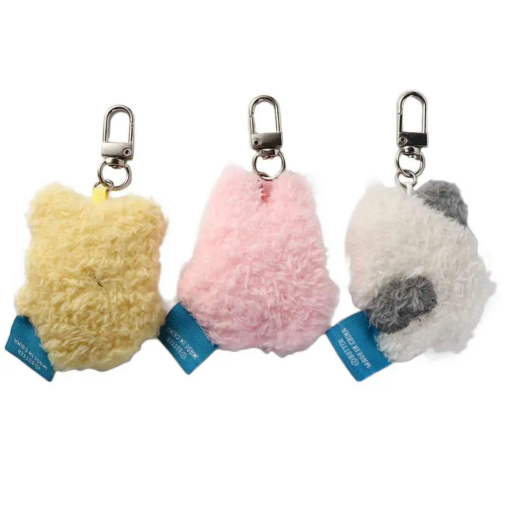 PP 코튼 버터 토끼 모양 키체인 버터 패밀리 만화 버터 쿠키 키링 재미있는 만화 버터 패밀리 키체인