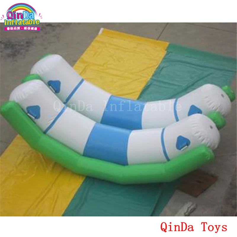 Water Sports Game Inflatable Seesaw Toys For Pool, 3M Inflatable Double Seesaw With Free Air Pump