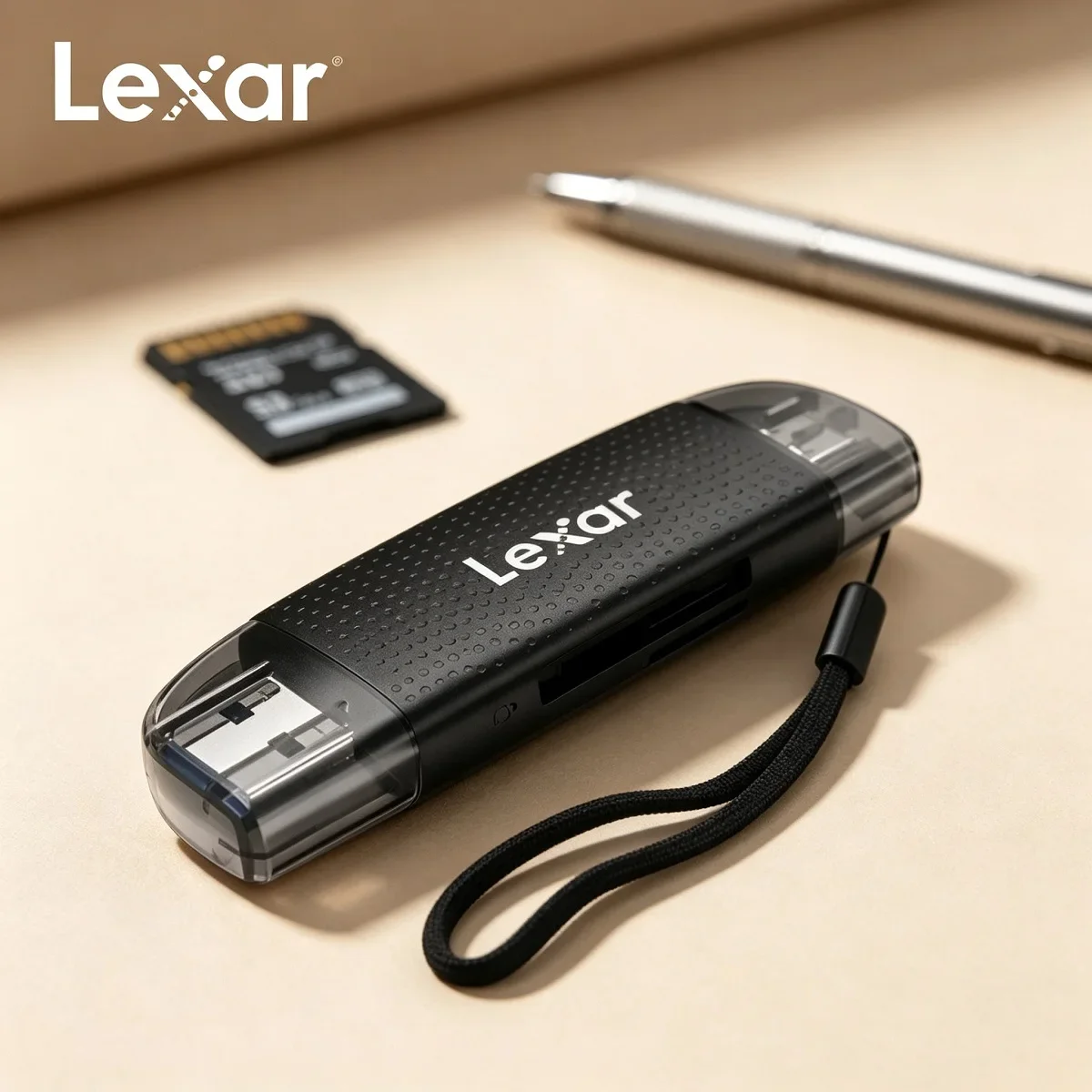 Lexar RW310 SD Card Reader and Micro SD Card Reader Dual-Slot USB-A USB-C Reader USB 3.2 Up to 205Mb/s for Computer and Phone