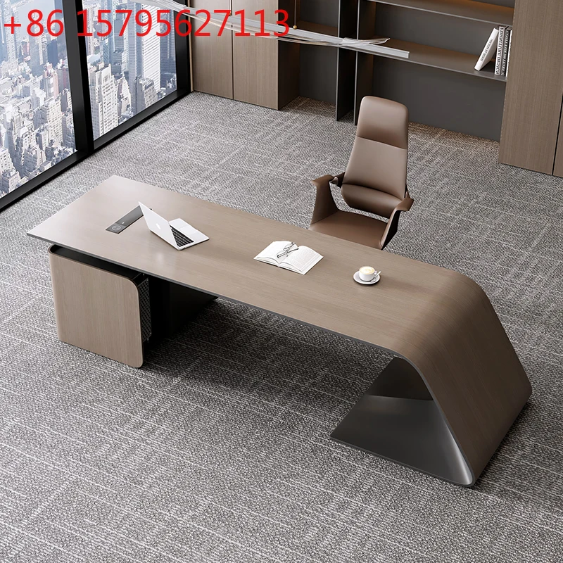 

Boss table light luxury high sense President table simple modern home desk office leadership desk and chair combination
