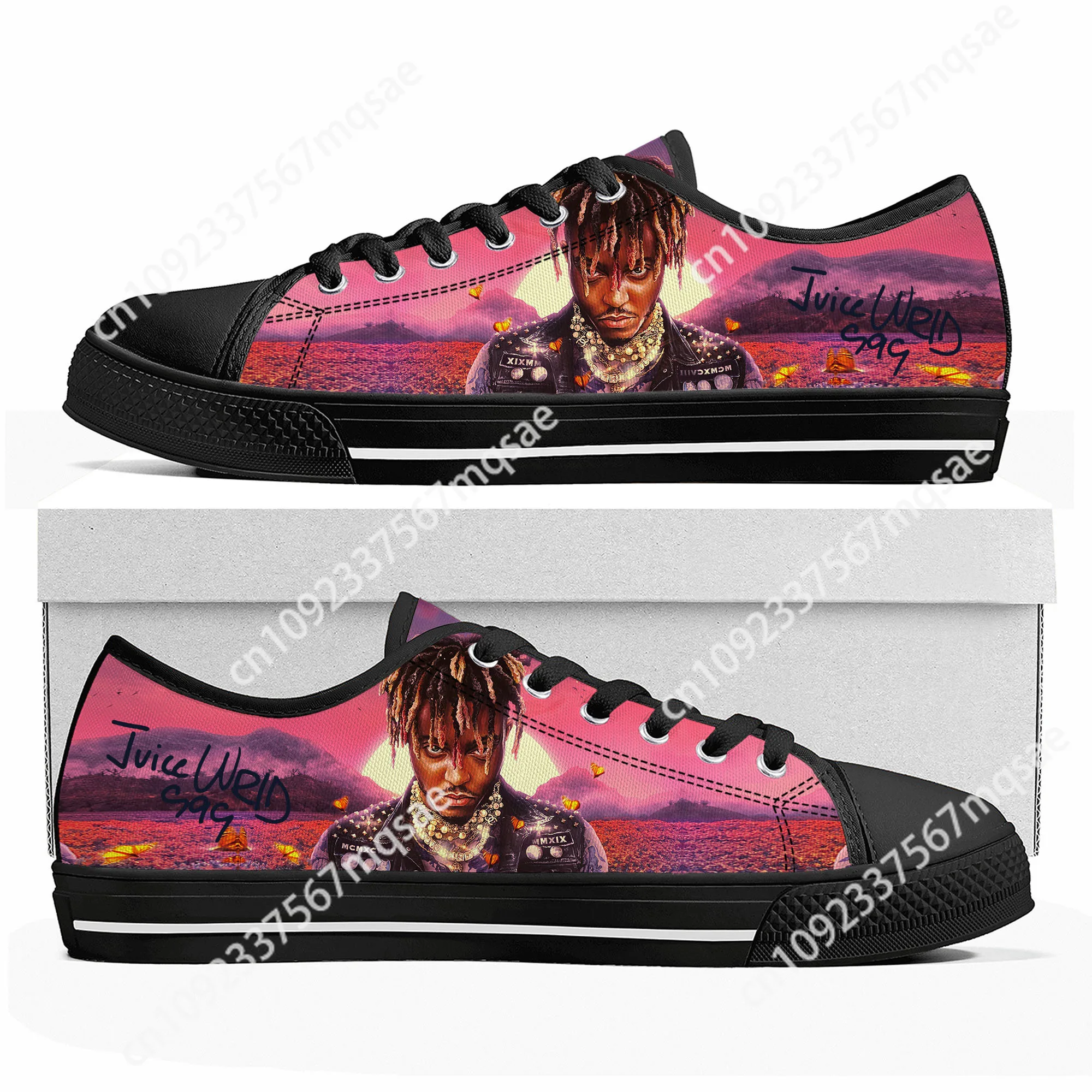 Juice Wrld 999 Hip Hop Rapper Low Top High Quality Sneakers Mens Womens Teenager Canvas Sneaker Casual Couple Shoes Custom Shoe