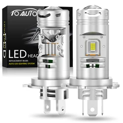 H4 Led Lampen 9003 Hib2 Mini Lens Auto Koplamp Grootlicht Dimlicht Projector Len Draadloze Plug & Play Auto Lamp 12V 6000K