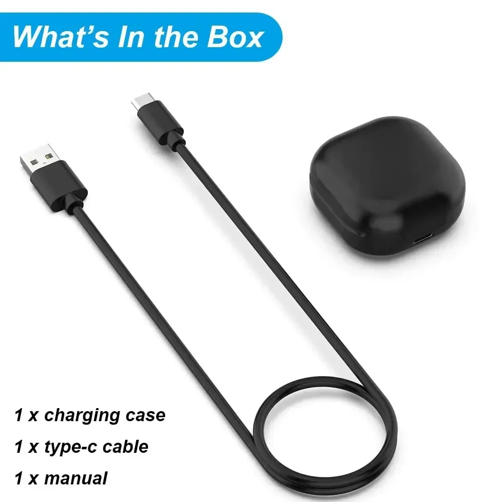 Étui de charge pour Samsung Galaxy Buds 2 Bluetooth Écouteurs, Remplacement Chargeur Cas S6 Station pour Galaxy Buds 2 SM-R177