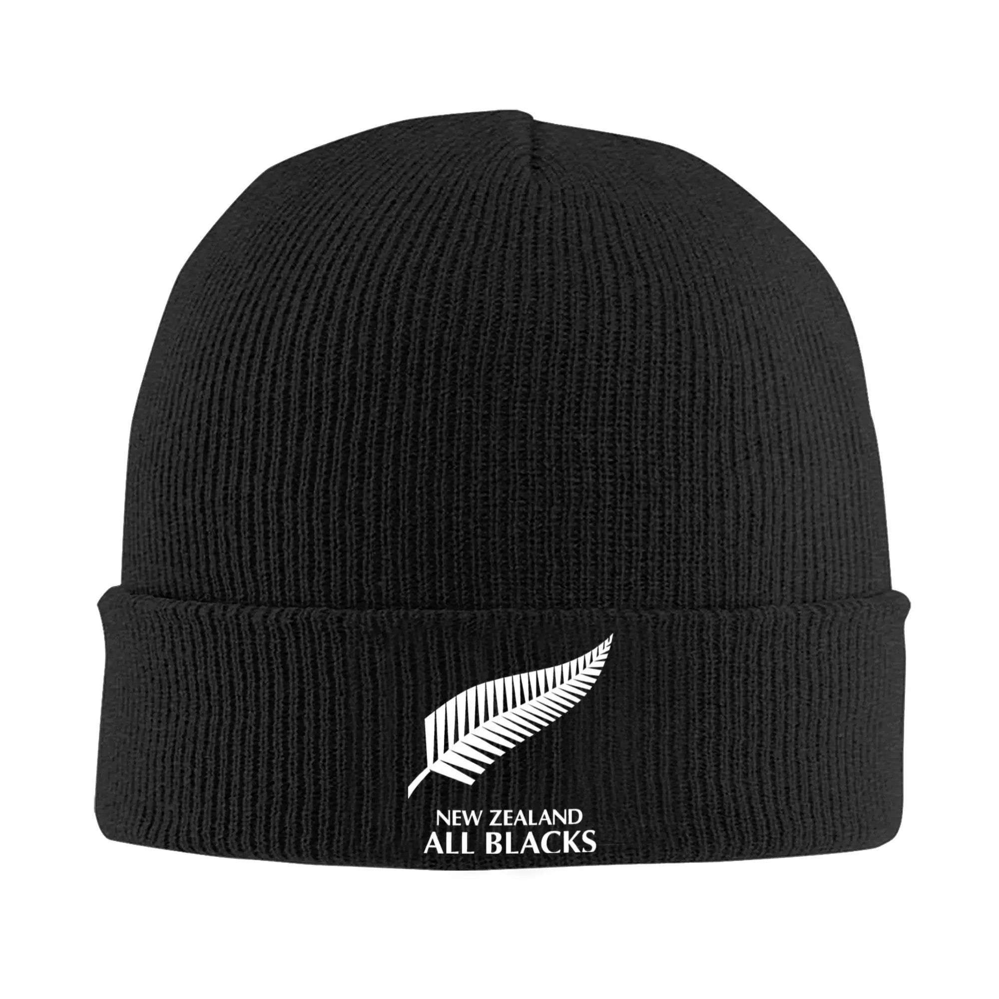 New Zealand All Blacks Knitted Hat Autumn Winter Beanies Warm Rugby Ball Cap Female Male Acrylic Hot Sale Bonnet