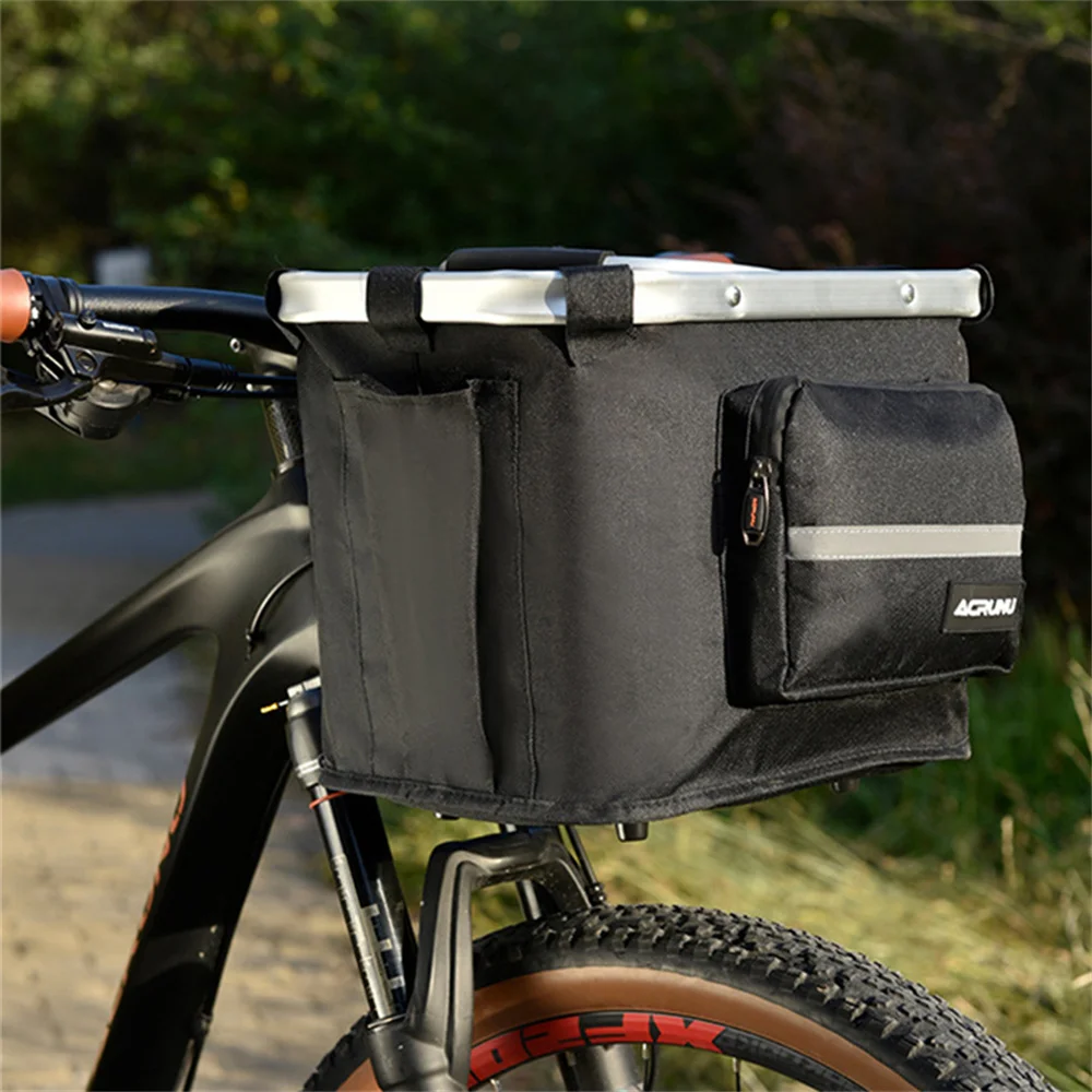 Movable Bicycle Front Pet Carrier Waterproof Reflective Multifunctional Basket Bag Portable Outdoor Bag for Small Dogs Cats - view 5