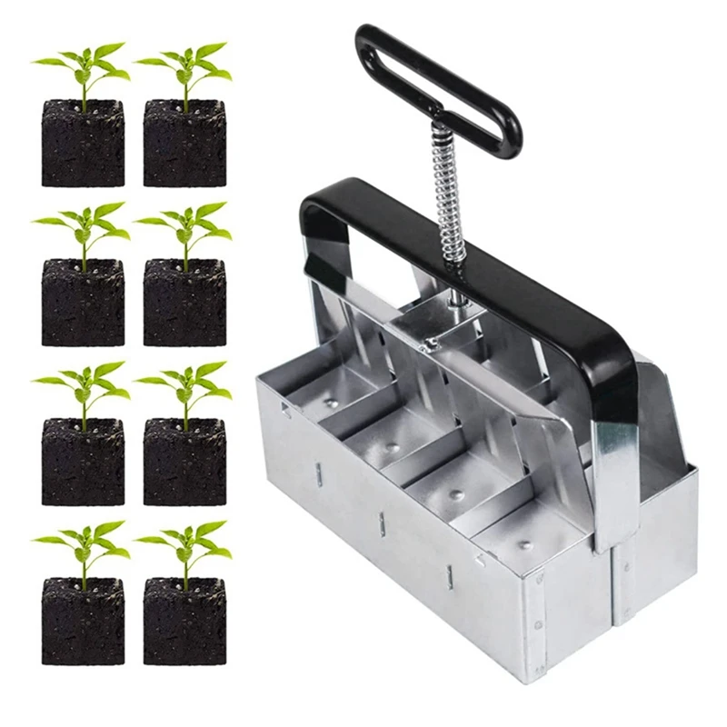 Double 1 Out 8 Soil Blocker Garden Tool Soil Block Maker Block Manufacturing Device