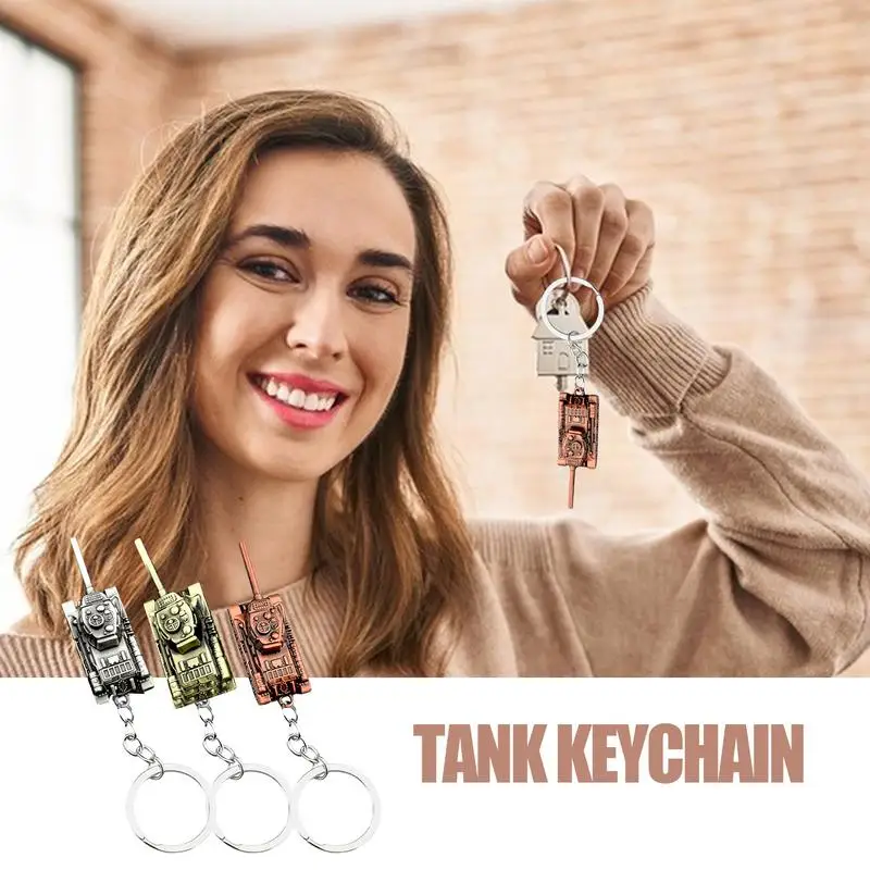 Tank Keychain Car Key Pendant Tank Model Pendant Keyring Backpack Keychain Key Charm Key Holder Fashion Cool Bag Pendant For Men