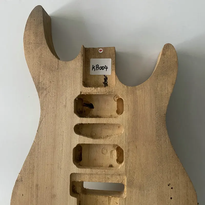 KB004 Floyd Rose Electric Guitar Body in Solid Wood HSH Pickups with Wrong Holes Making Sales Price Unfinished Version