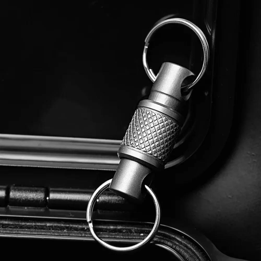 360° Rotating Quick Release Keychain Aluminum Alloy Fast Release Key Ring Multifunctional Pull Buckle EDC Outdoor Carry