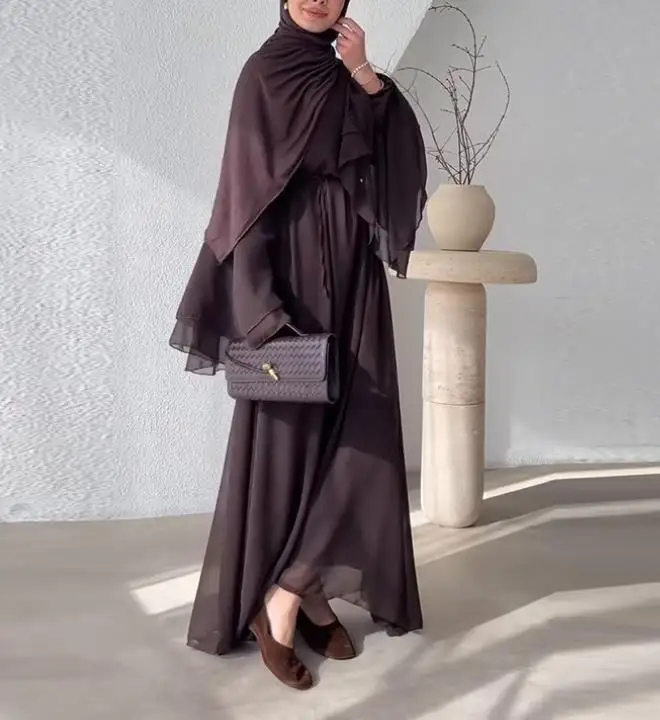 

New Women's Bat Sleeve Slimming Solid Comfortable Mesh Skirt Set Temperament Commuting Female Fashion Loose Top & Skirts Outfits