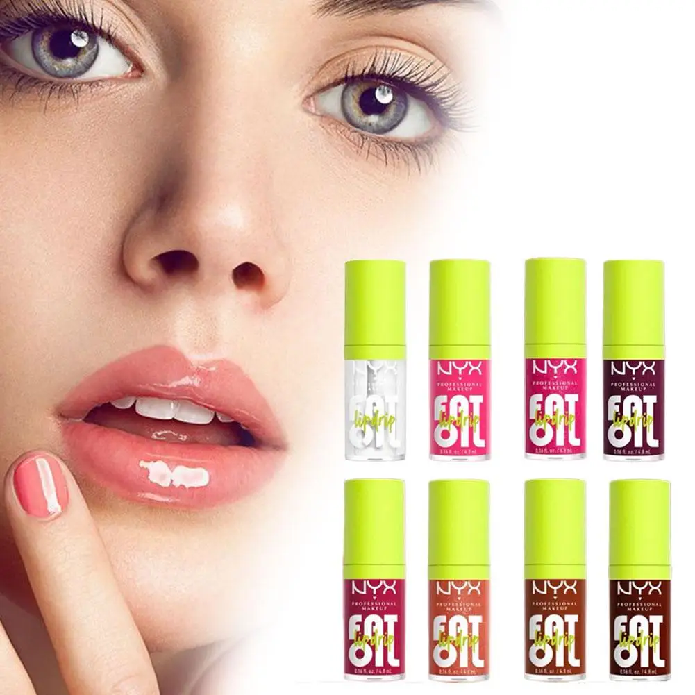 ملمع شفاه بمرآة تشبه الماء مكون من 8 ألوان من FatOil يرطب يدوم طويلاً ويصلح الشفاه التالفة ويخلق مظهر الشفاه الممتلئ واللامع
