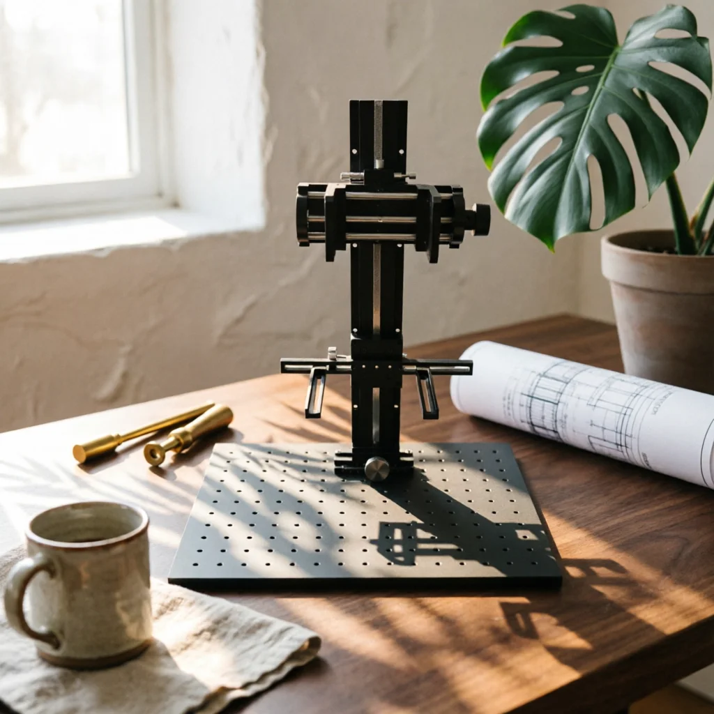 X-Axis Translation Stage Fine Adjustment Manual Translation Stage Positioning Slide Table Threaded Mounting Holes for Laboratory