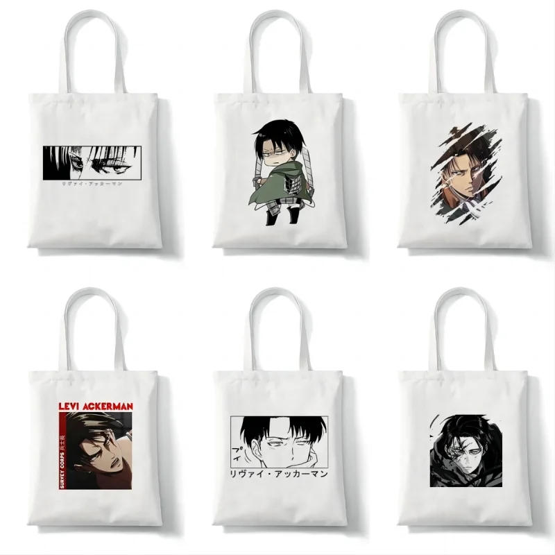 Anime Attack on Titan Shopping Bags Harajuku Eco Linen Tote Bag Students Bolsos Mujer Women Resuable Large-capacity Shopper Bag