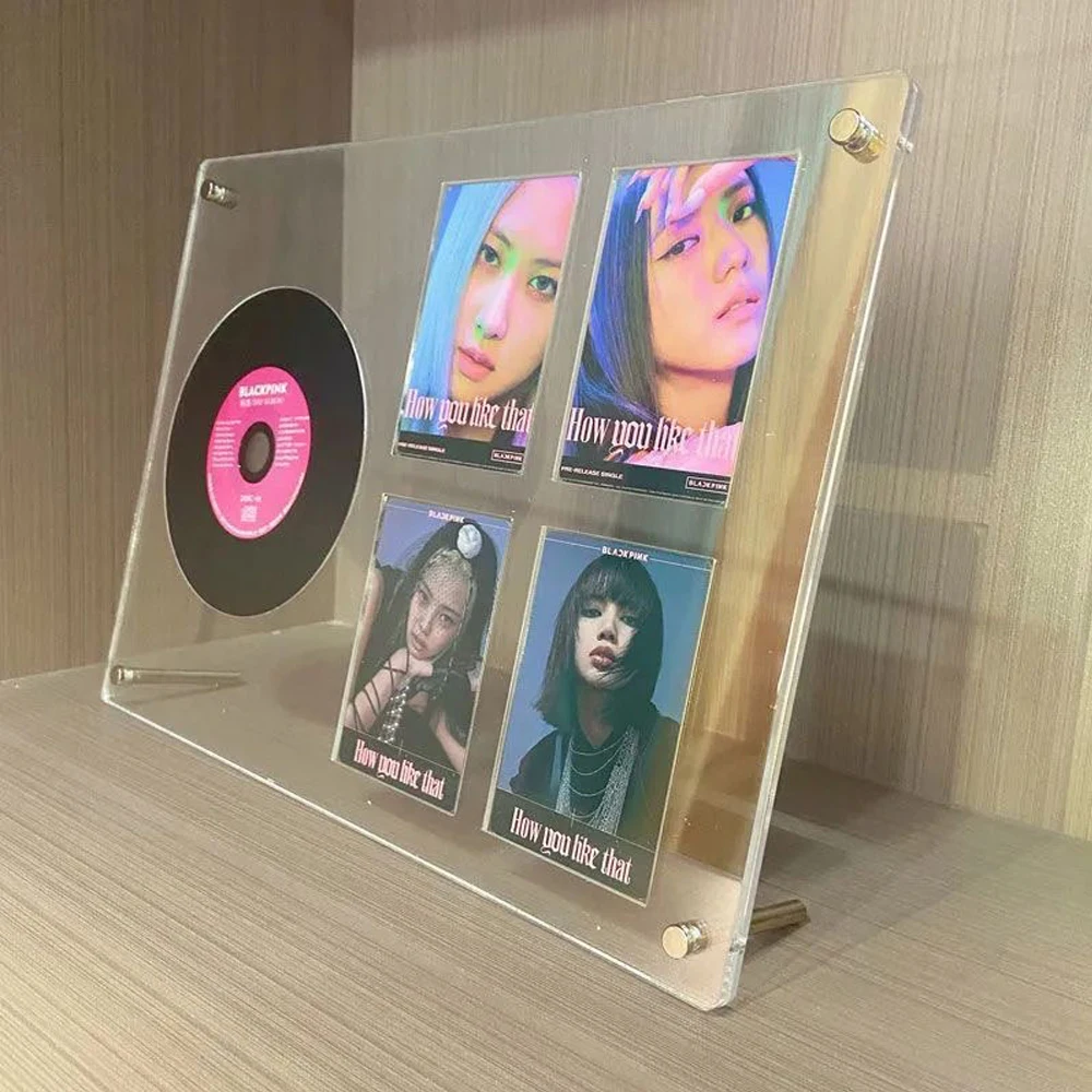 CD Picture Display Stand Frame Transparent Acrylic Photo Frame Korea Photocard Holder Idol Photo Card Protective Room Decor