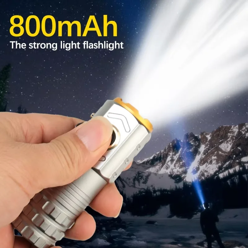

Three-Eyed Monster Mini Powerful Flashlight LED Flashlight with Pen Clip Rechargeable EDC Torch Outdoor Emergency Camping Lights