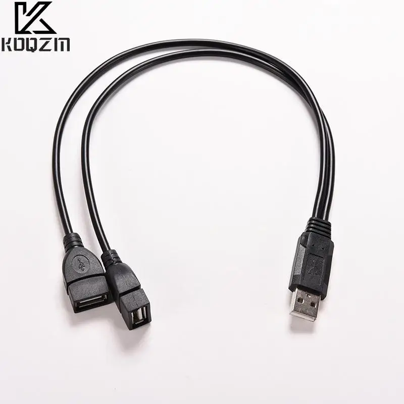 USB 2.0 Extension Cable A 1 Female To 2 Dual USB Male Data Hub Power Adapter Y Splitter USB Charging Power Cable Cord