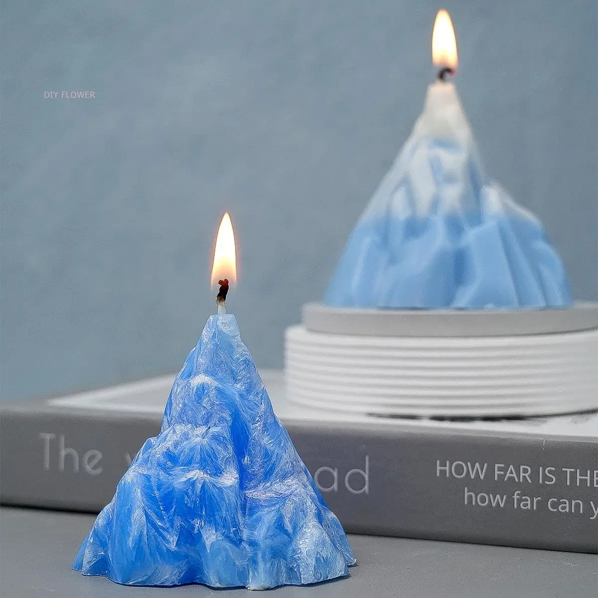Molde de silicona de vela de volcán Iceberg, yeso DIY, vela perfumada de montaña de nieve, molde de fabricación de resina, artesanías 3D, decoración del hogar