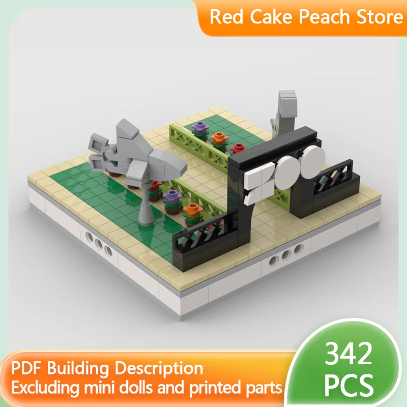 

Модель «Городская улица» MOC: Конструктор «Вход в зоопарк», модульная технология, развивающая игрушка для детей, подарок на праздник, набор для сборки