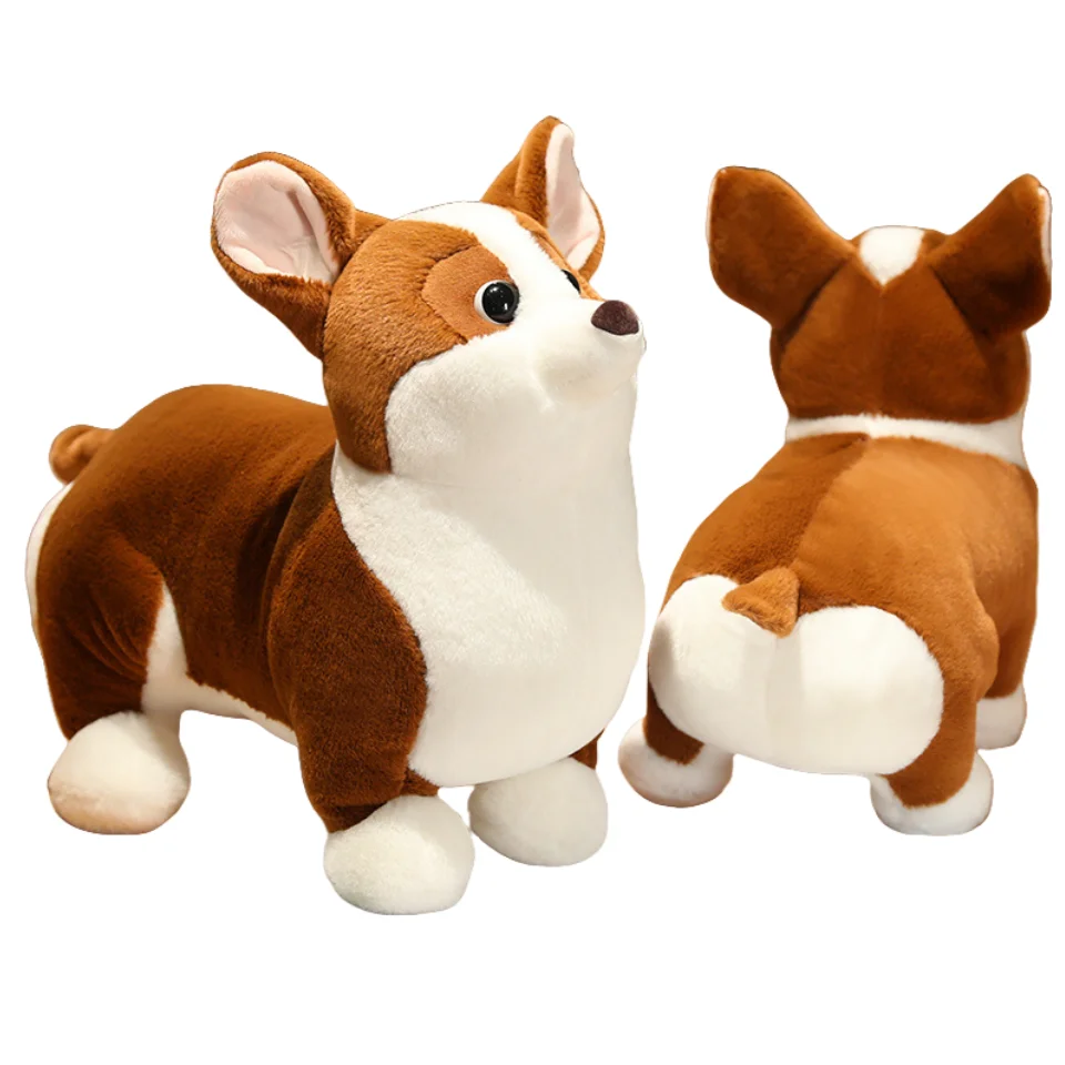 

23-45cm Lifelike Chubby Corgi Plush Toys Simulation Stuffed Puppy Plush Doll Soft Babys Accompany Sleeping Pillow for Girls Gift