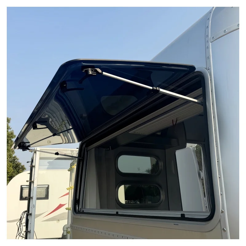

MG17RW-CW Caravan Awning Window 500*300mm R70mm Round Corner with Sun Blind and Mosquito Net for Campervan RV Curved Wall R5000