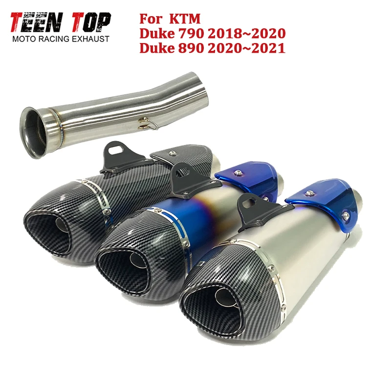 

Racing Exhaust Elbow For KTM Duke 890 Slip-on Exhaust Duke890 Exhaust Pipe 51mm Motorcycle Muffler 350mm Escape Moto Silencieux