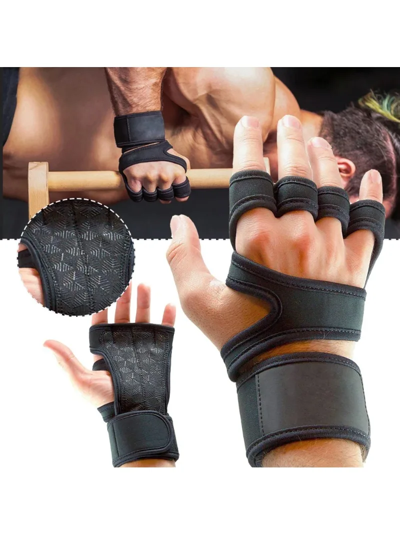 AliExpress NONE Men's and women's sports training, fitness, weightlifting, gym, wrist and palm protection, cycling gloves