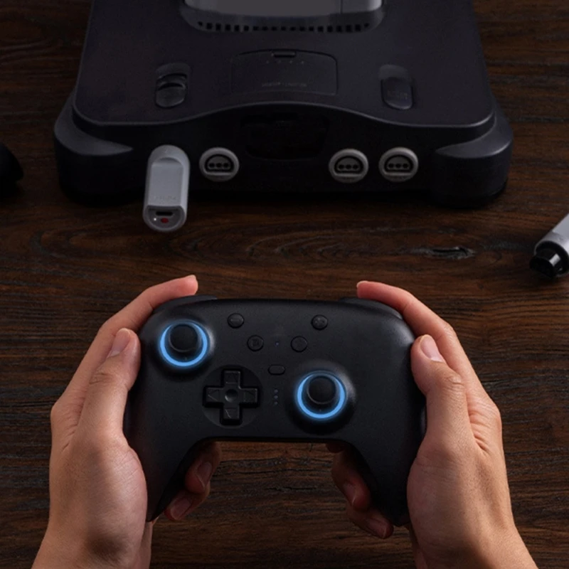 N64 Signals Receiver with Original Controller Port Support & Vibration Memory Card Functions ABS for Wireless Gaming 896C view 2