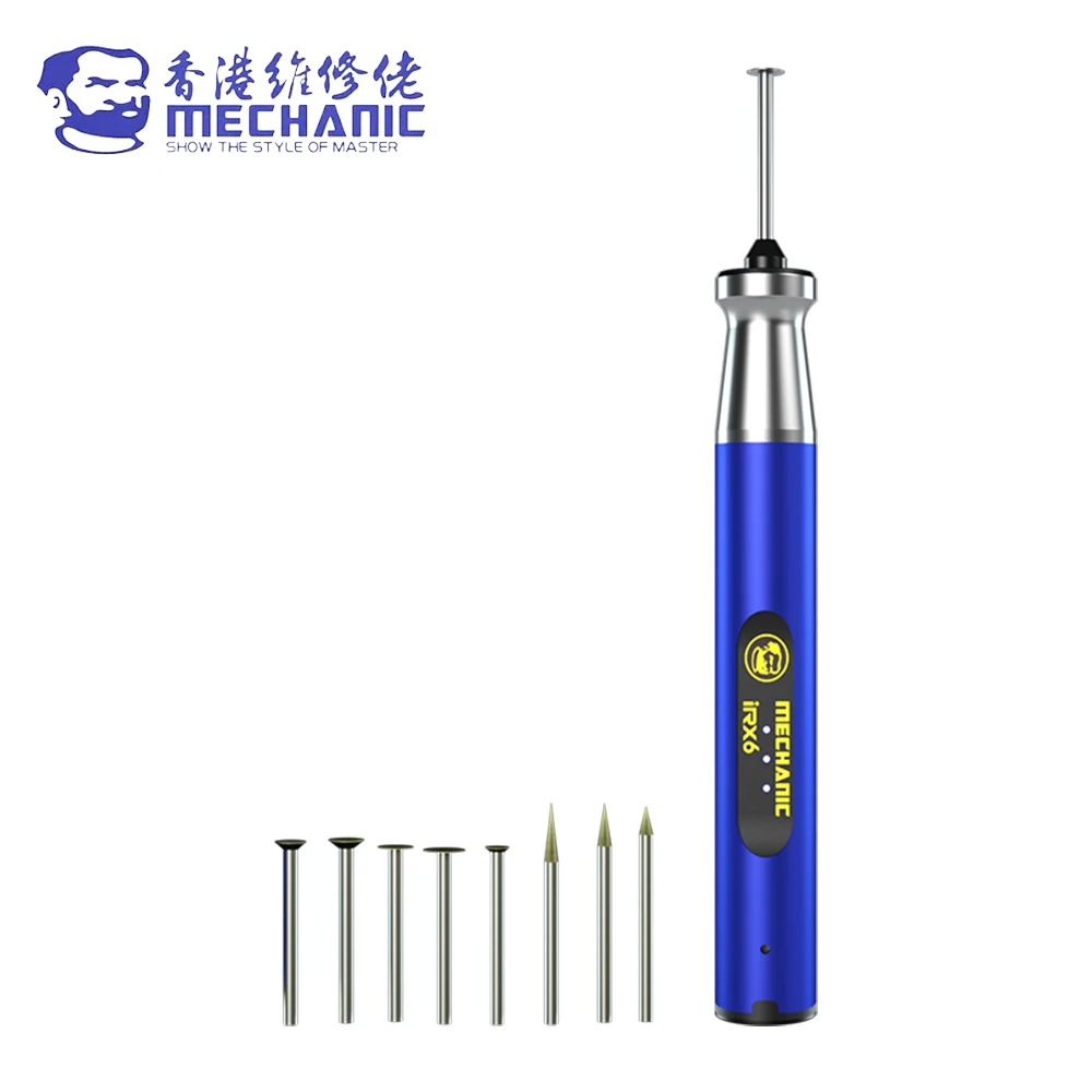 

MECHANIC IRX6 Electric Grinding Pen with Adjustable Gears for Mobile Phone Ic Chip DIY Jade Carving Grinding and Polishing Tool