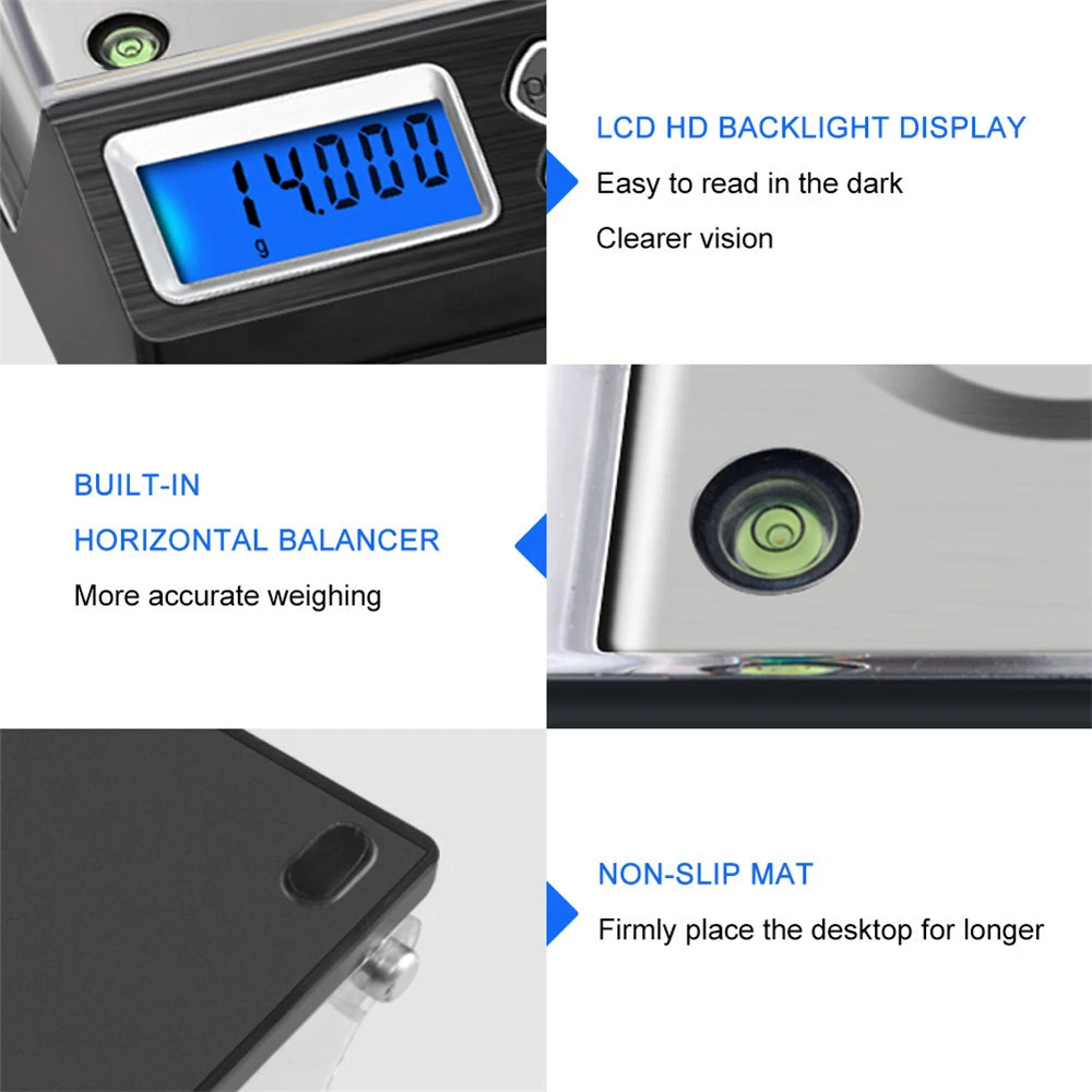 Pocket Scale 0.001g Precision Digital Electronic Gold Jewelry Carat Diamond Balance Mini Mg Scales Portable Weighing