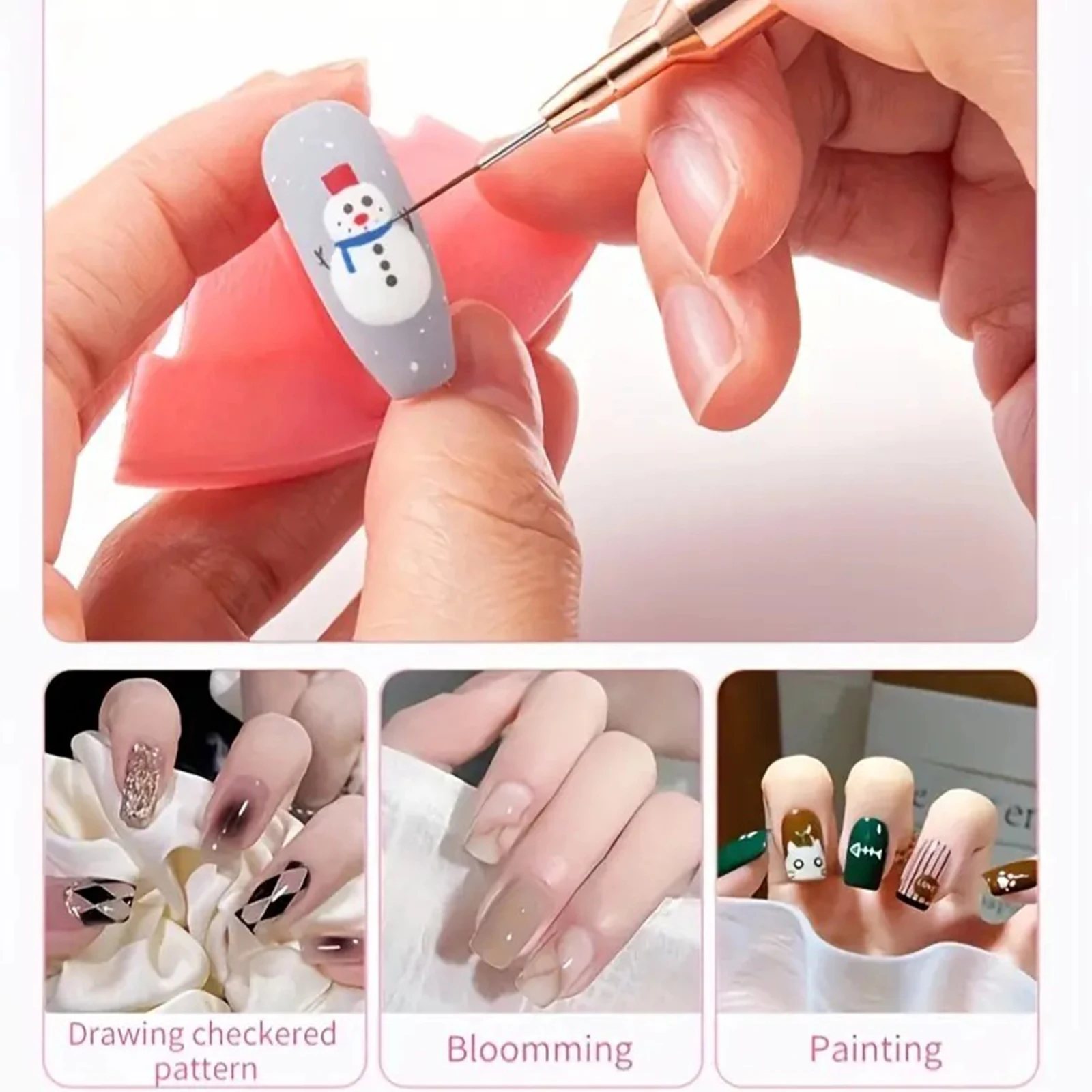 Nail Brush Pen 5pcs/set Nail Art Liner Brushes Set Elongated Striping Drawing Professional