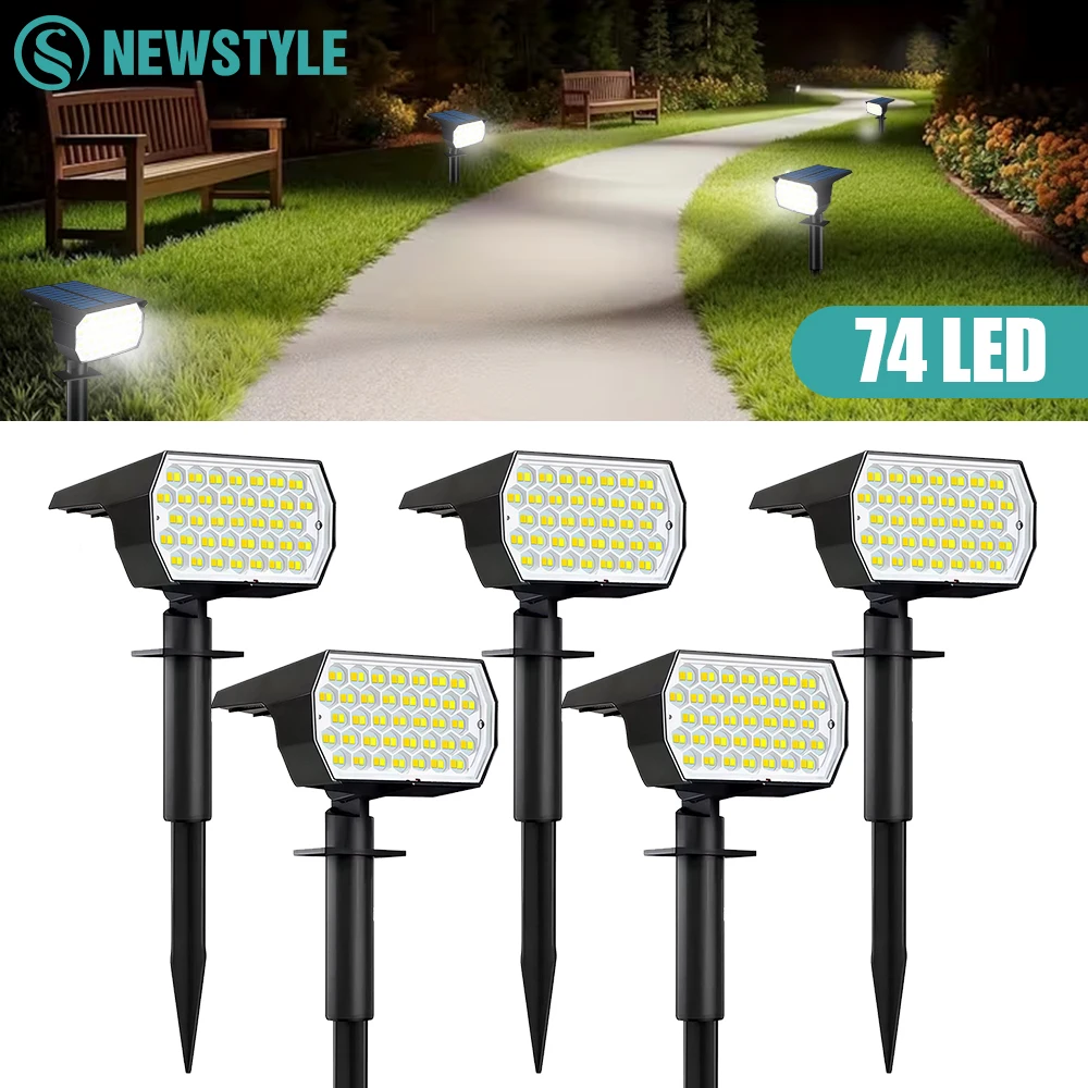 

Солнечные прожекторы для улицы, водонепроницаемые IP65, на солнечной энергии, 3 режима освещения, для освещения дорожек